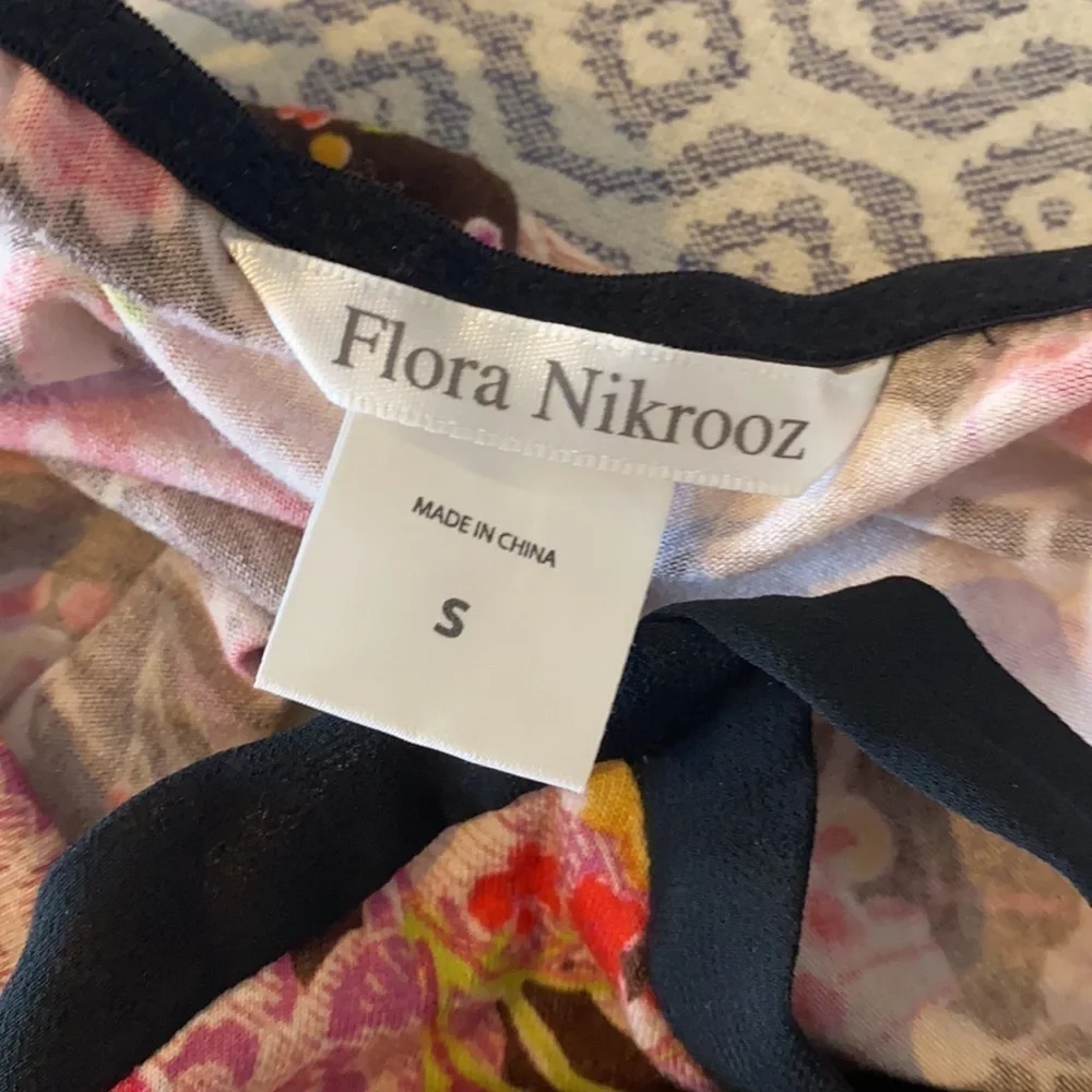 FLORA NIKROOZ Frida Floral Chemise Black - Picture 5 of 7